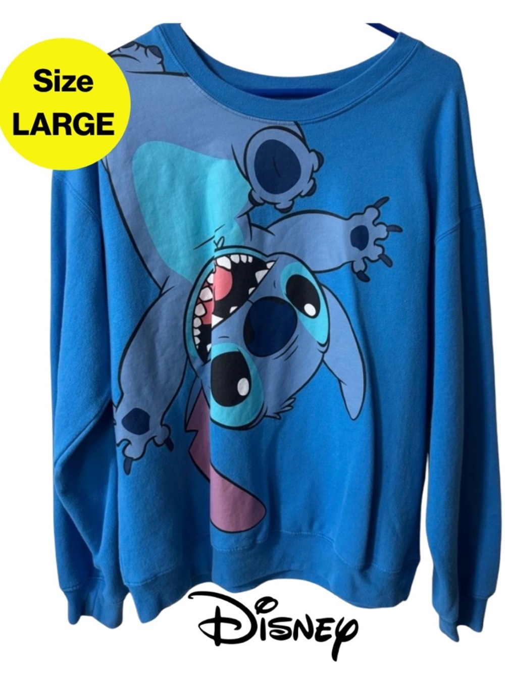 2/for $20 🪩 COZY STITCH Face Crewneck Long Sleeve Sweater (Large)